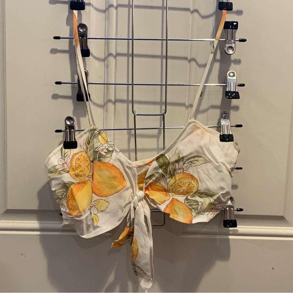 For Love And Lemons Limonada Set Bra Crop Top Matching Relaxed Shorts Pockets S - Picture 8 of 16